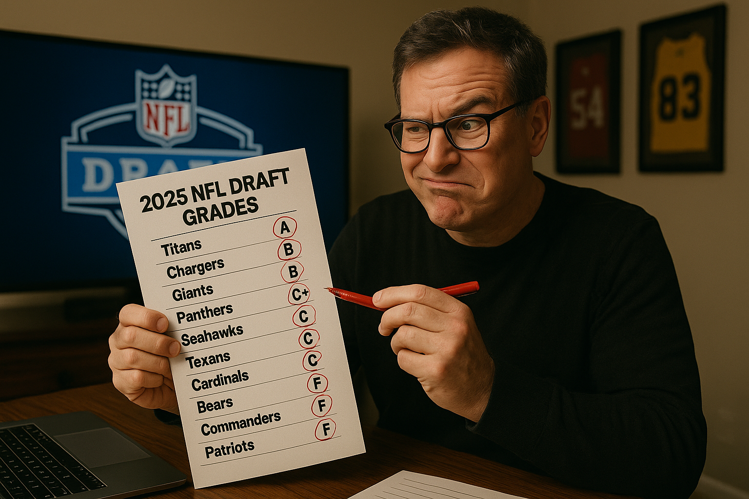 Gen X Dad Tackles the NFL Draft: Grading Picks with a Side of Sarcasm
